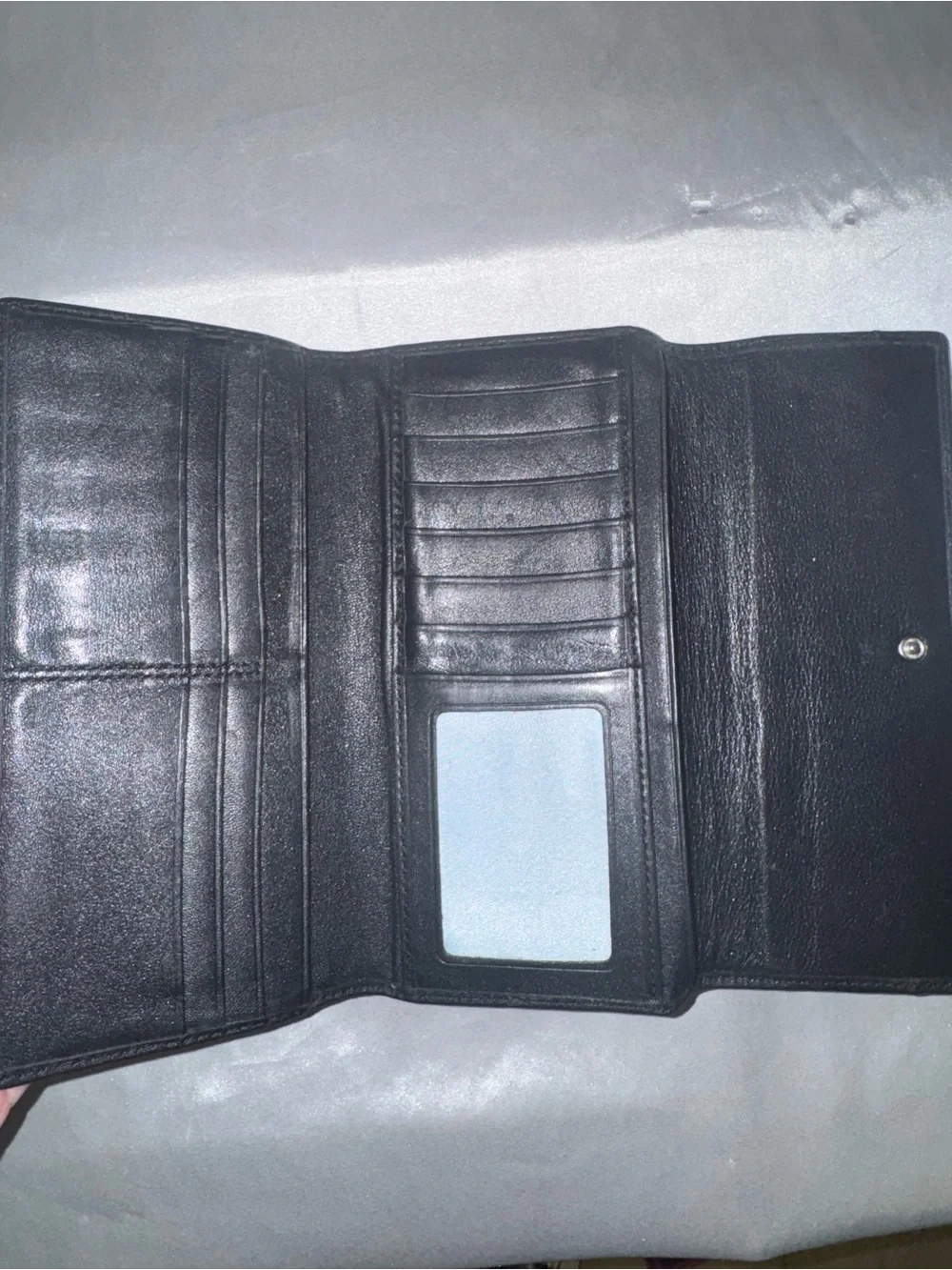 Coach Black Leather Continental Wallet